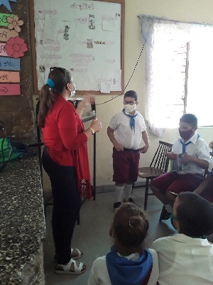 Joven Club Pinar del Rio activo en el trabajo con niños con discapacidad visual.