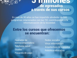 Arriba Joven Club de Computación y Electrónica a los 5 millones de egresados en los diversos cursos que ofrece