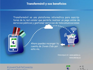 Recarga tu cuenta de Joven Club a través de Transfermóvil